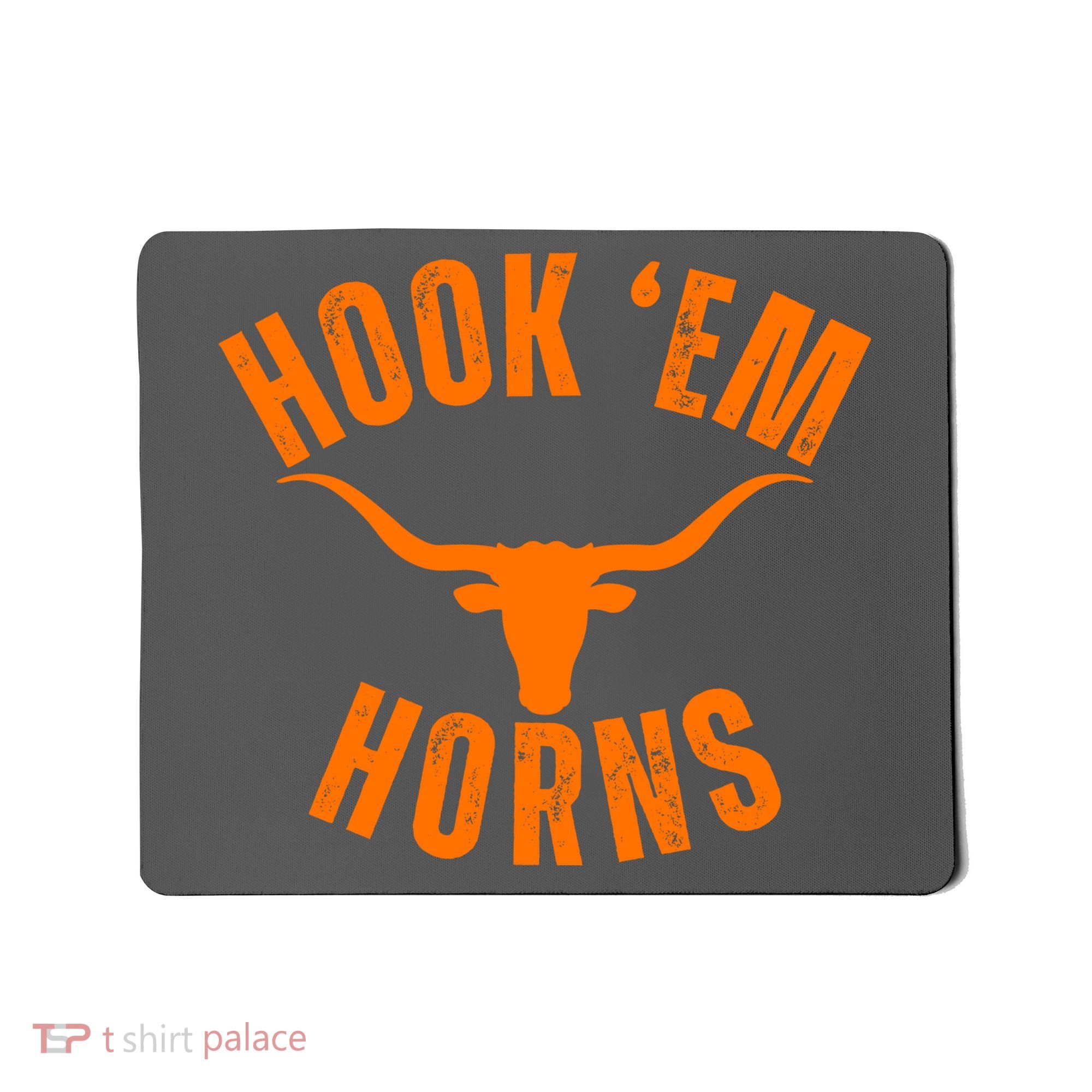 Hook Em Horns Texas Bull Head Mousepad