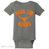 Hook Em Horns Texas Bull Head Baby Bodysuit thumb 0