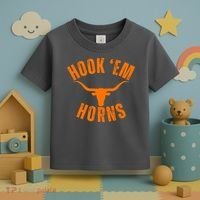 Hook Em Horns Texas Bull Head Toddler T-Shirt thumb 3