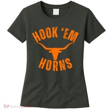 Hook Em Horns Texas Bull Head Women's T-Shirt