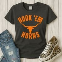 Hook Em Horns Texas Bull Head Women's T-Shirt thumb 3