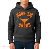 Hook Em Horns Texas Bull Head Kids Hoodie thumb 4