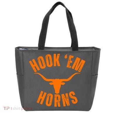 Hook Em Horns Texas Bull Head Tote Bag