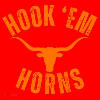 Hook Em Horns Texas Bull Head Santa Hat thumb 1