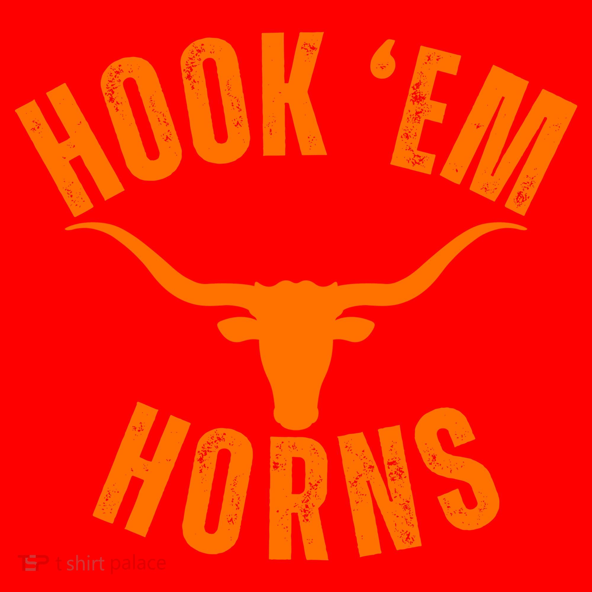 Hook Em Horns Texas Bull Head Santa Hat