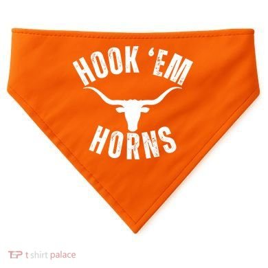 Hook Em Horns Texas State Longhorns USA-Made Doggie Bandana