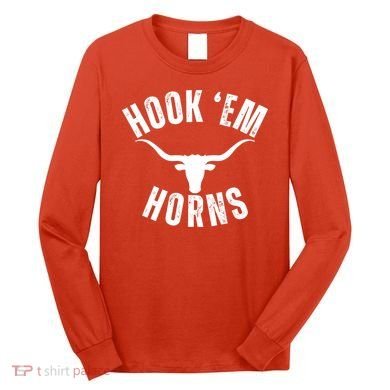Hook Em Horns Texas State Longhorns Long Sleeve Shirt