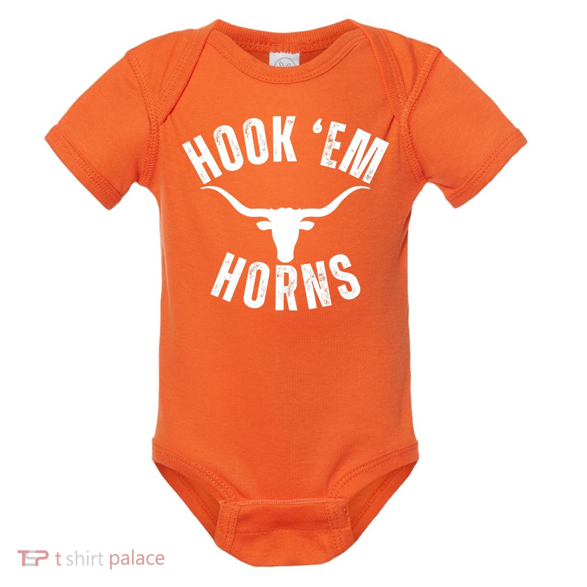Hook Em Horns Texas State Longhorns Baby Bodysuit