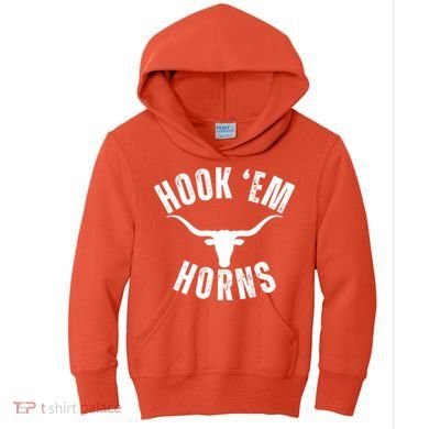 Hook Em Horns Texas State Longhorns Kids Hoodie