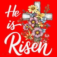 Happy Easter He Is Risen God Jesus Floral Cross Christian Santa Hat thumb 1