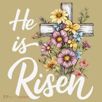 Happy Easter He Is Risen God Jesus Floral Cross Christian Mousepad thumb 1