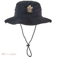 Happy Easter He Is Risen God Jesus Floral Cross Christian Bucket Hat thumb 0