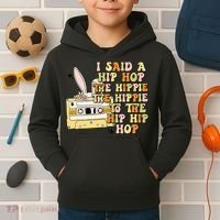 Happy Easter I Said A Hip Hop The Hippie Kids Hoodie thumb 2