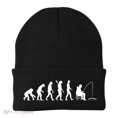 Human Evolution Ice Fishing Beanie