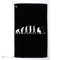 Human Evolution Ice Fishing Golf Towel thumb 0