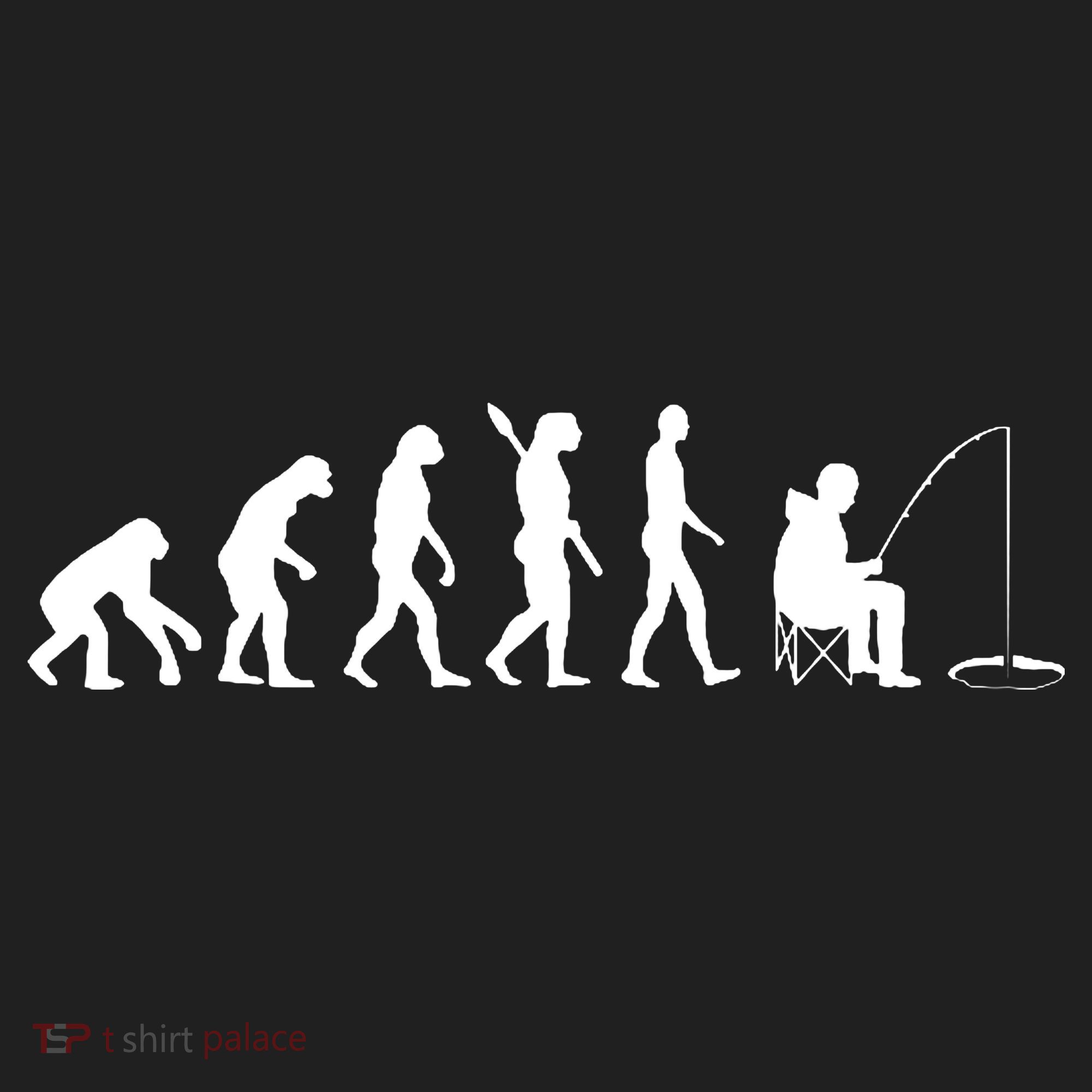 Human Evolution Ice Fishing Golf Towel