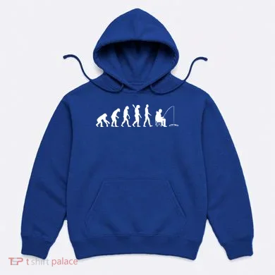 Human Evolution Ice Fishing Hoodie