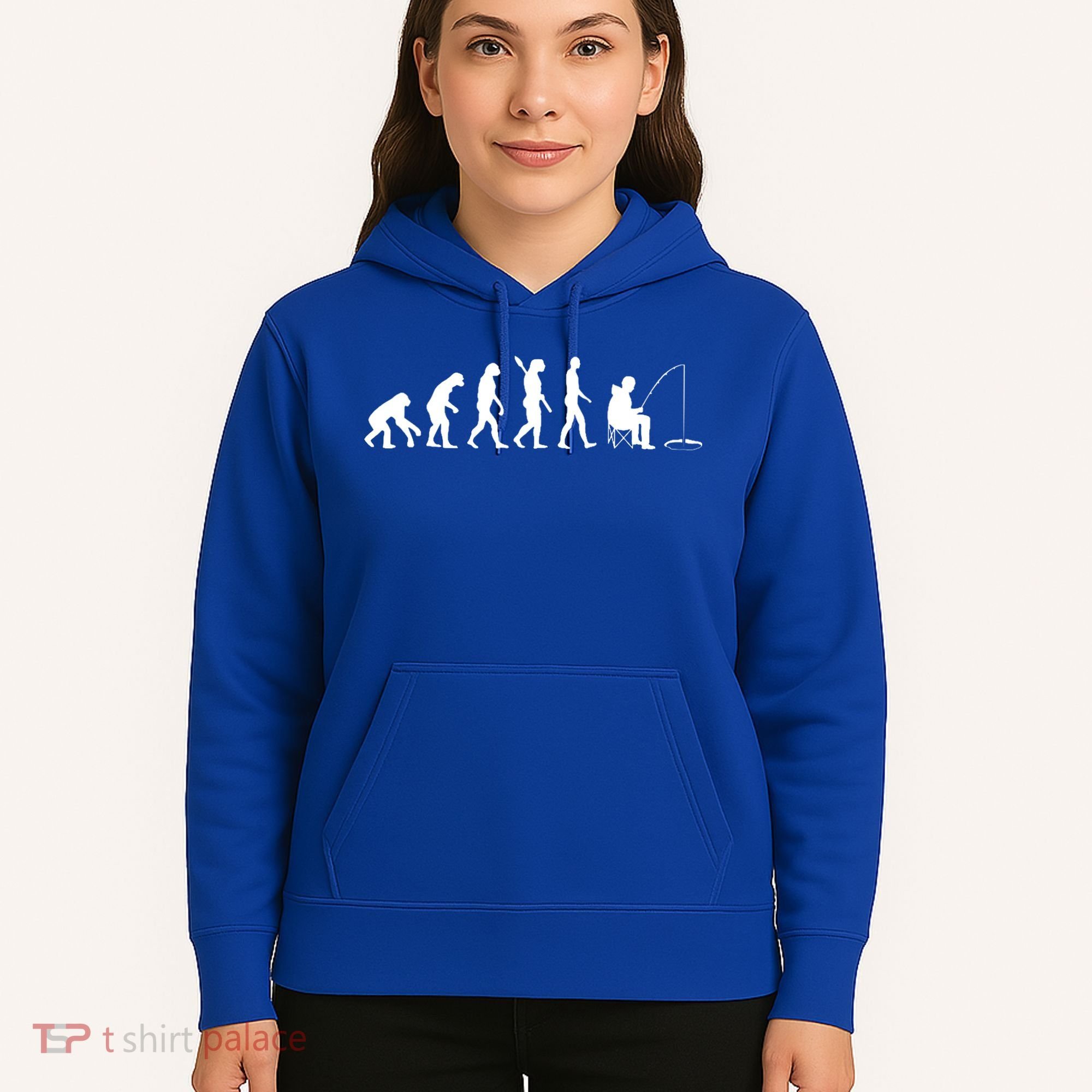 Human Evolution Ice Fishing Hoodie
