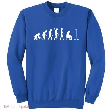 Human Evolution Ice Fishing Sweatshirt