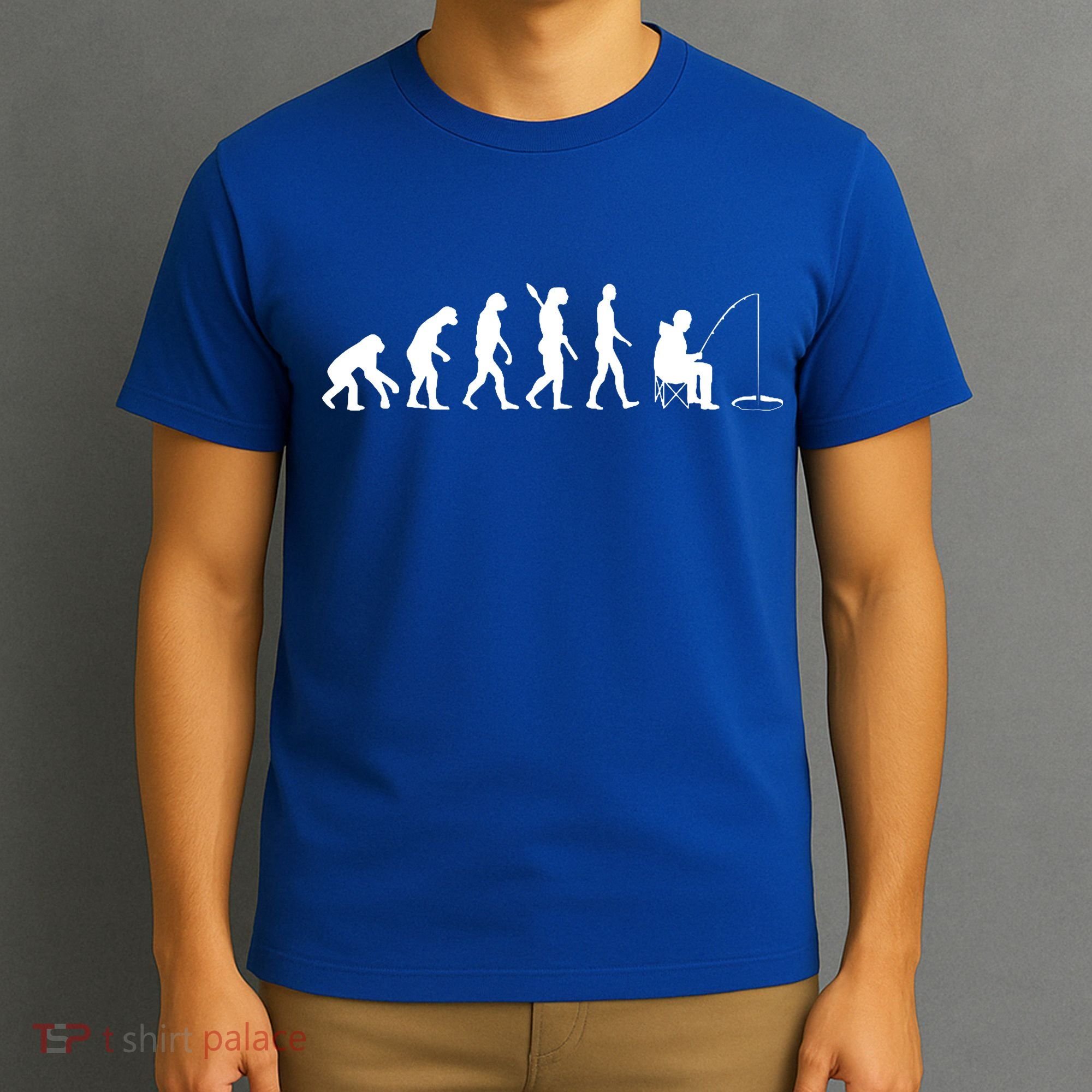 Human Evolution Ice Fishing T-Shirt