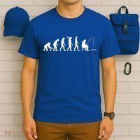 Human Evolution Ice Fishing T-Shirt thumb 6