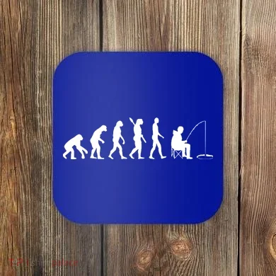 Human Evolution Ice Fishing Coaster