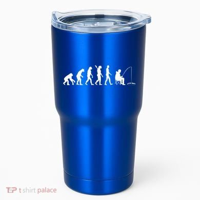 Human Evolution Ice Fishing Tumbler