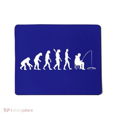 Human Evolution Ice Fishing Mousepad