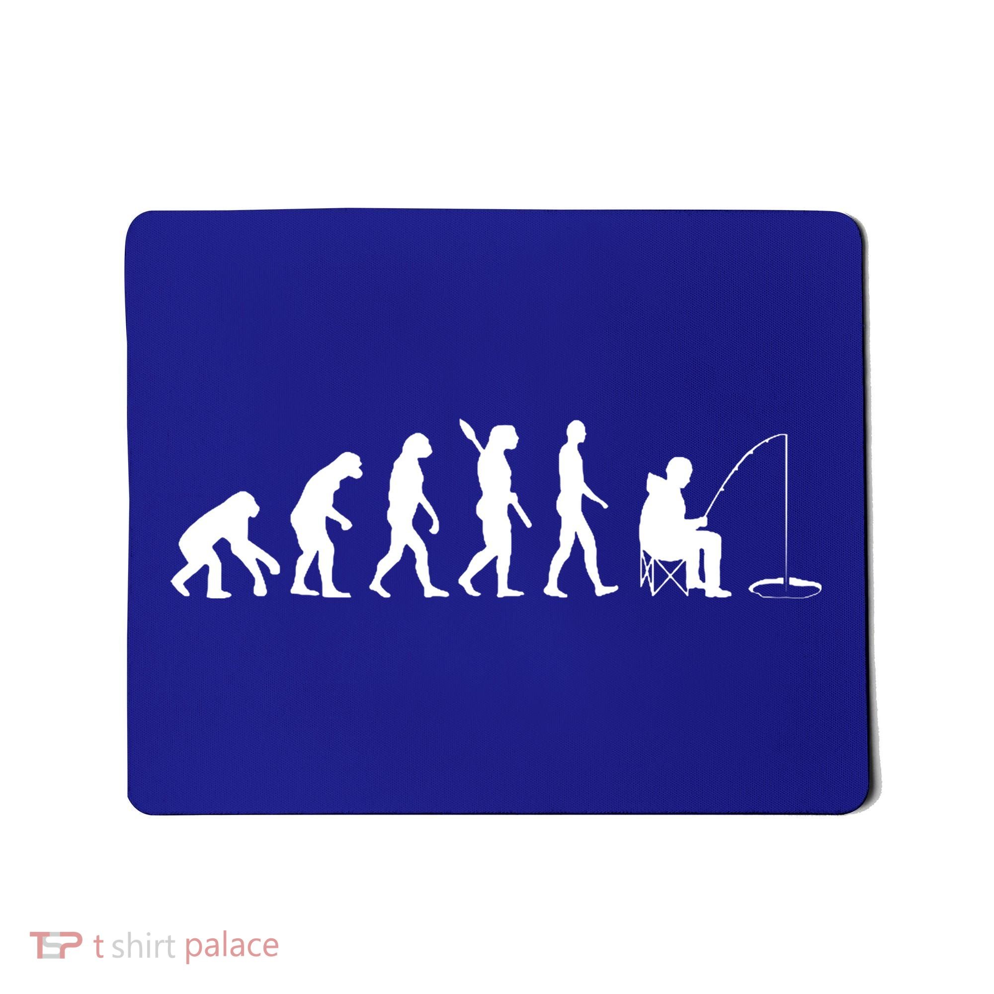 Human Evolution Ice Fishing Mousepad