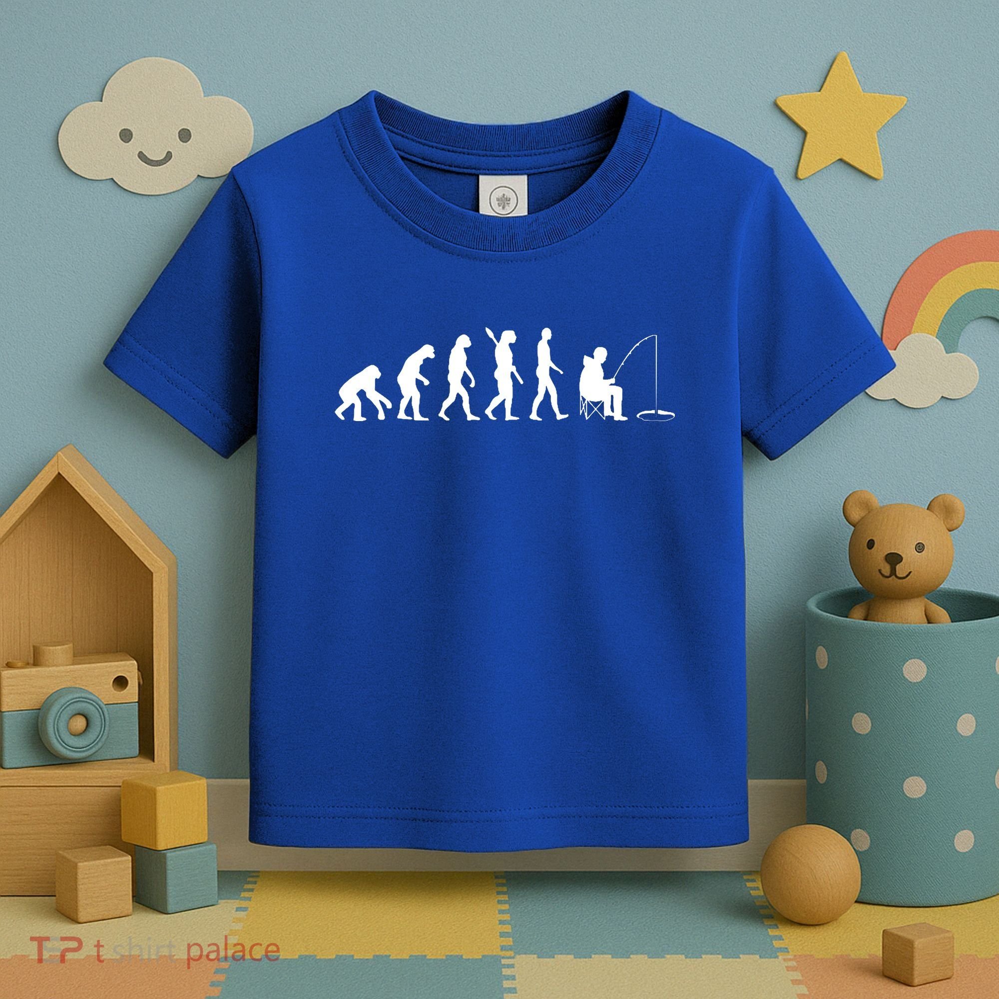 Human Evolution Ice Fishing Toddler T-Shirt
