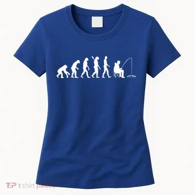 Human Evolution Ice Fishing Women's T-Shirt