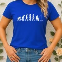 Human Evolution Ice Fishing Women's T-Shirt thumb 2