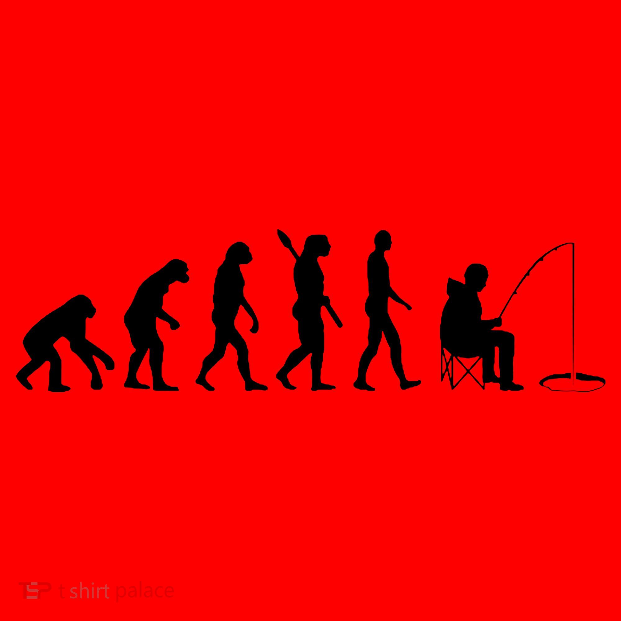 Human Evolution Ice Fishing Santa Hat