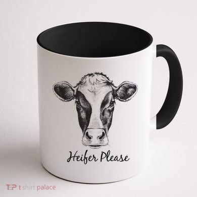 Heifer Please Funny Cow Coffee Mug back