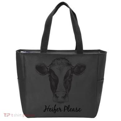 Heifer Please Funny Cow Tote Bag