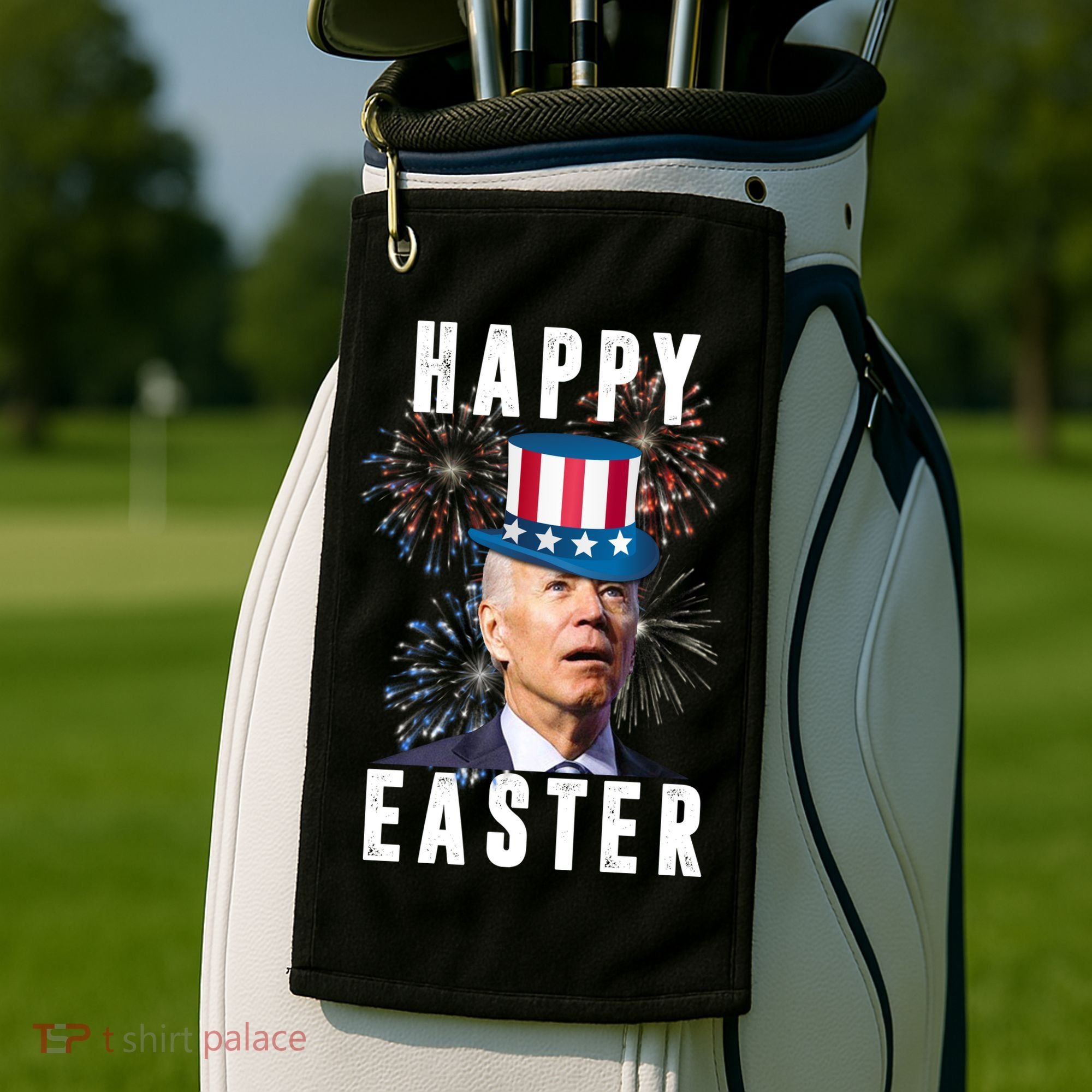 Happy Easter Joe Biden Funny 4th Of July Golf Towel