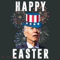 Happy Easter Joe Biden Funny 4th Of July Long Sleeve Shirt thumb 2