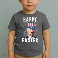 Happy Easter Joe Biden Funny 4th Of July Toddler T-Shirt thumb 2