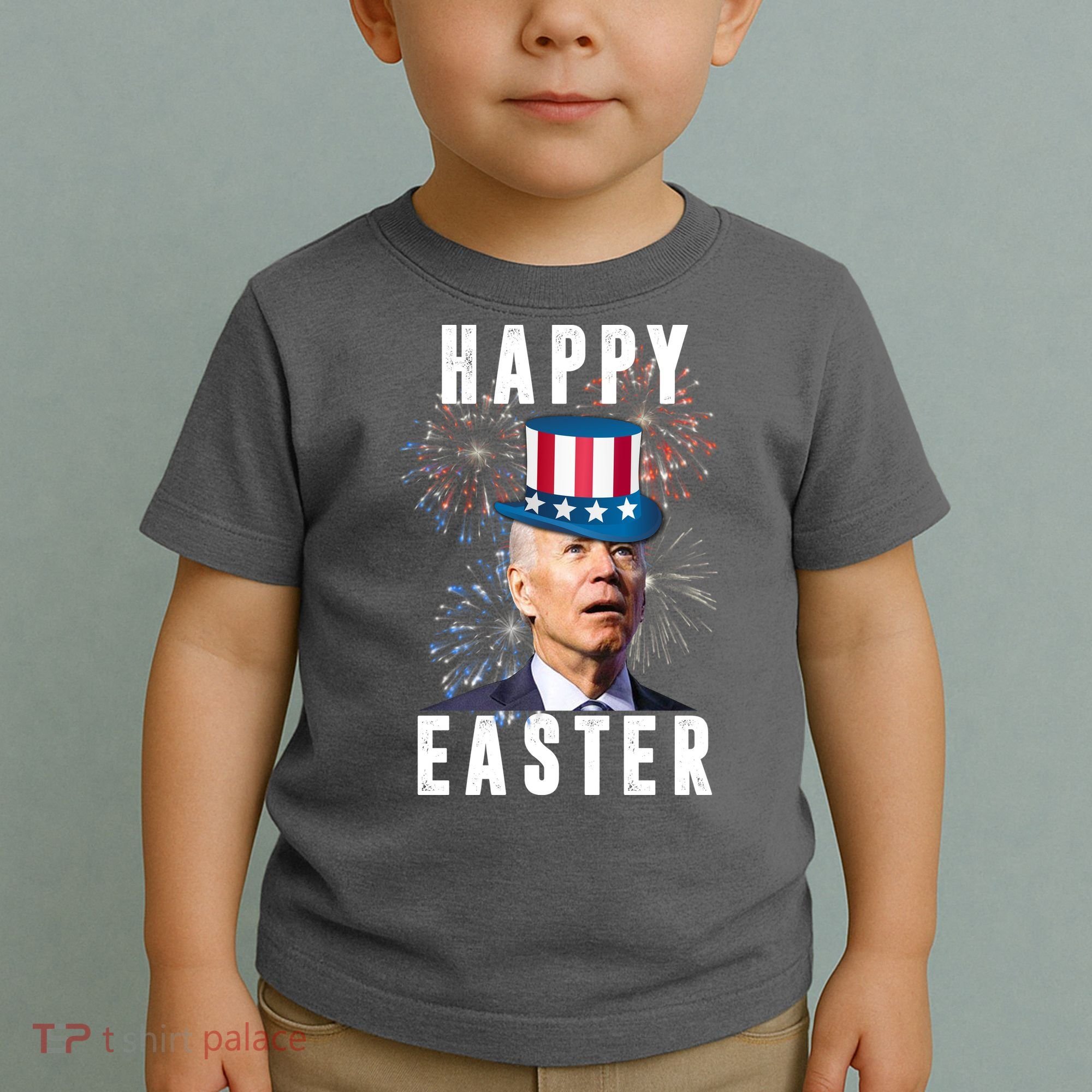 Happy Easter Joe Biden Funny 4th Of July Toddler T-Shirt