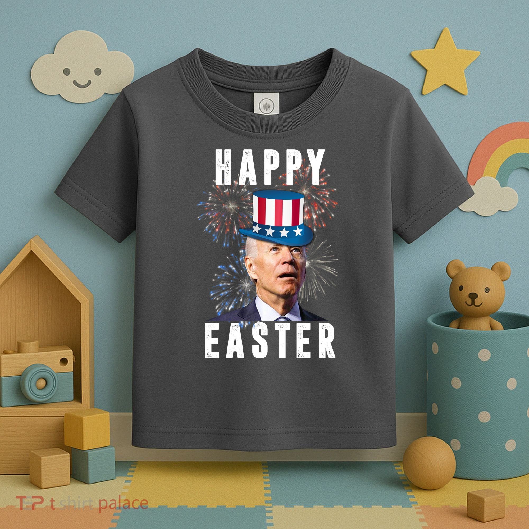 Happy Easter Joe Biden Funny 4th Of July Toddler T-Shirt