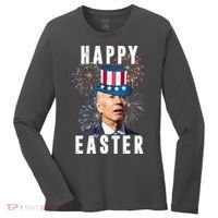 Happy Easter Joe Biden Funny 4th Of July Women's Long Sleeve Shirt thumb 0