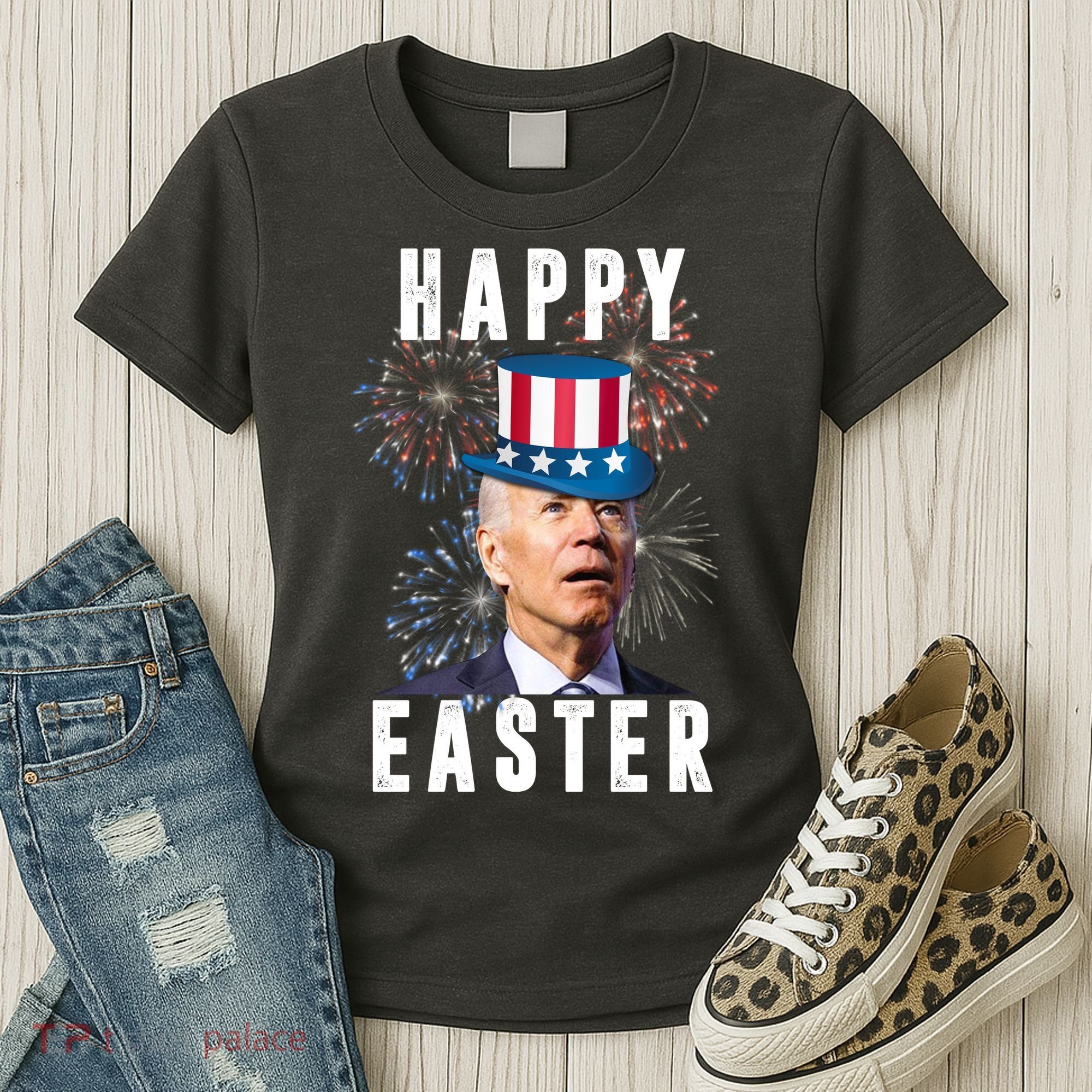 Happy Easter Joe Biden Funny 4th Of July Women's T-Shirt
