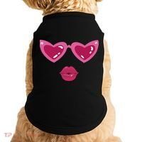Heart Eyes Kiss Valentine Doggie Tank thumb 0