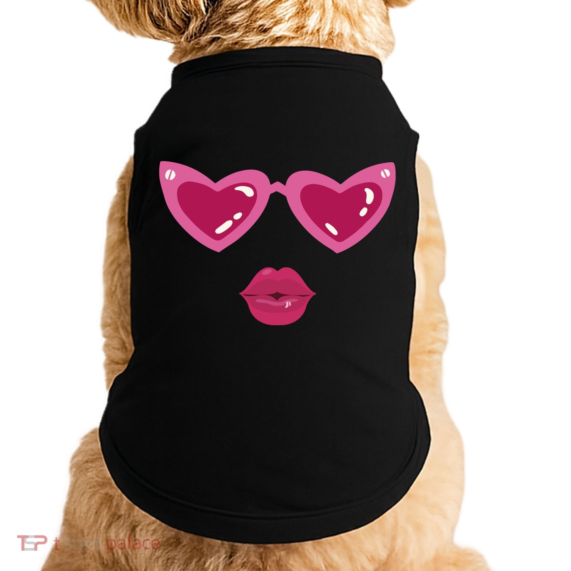 Heart Eyes Kiss Valentine Doggie Tank