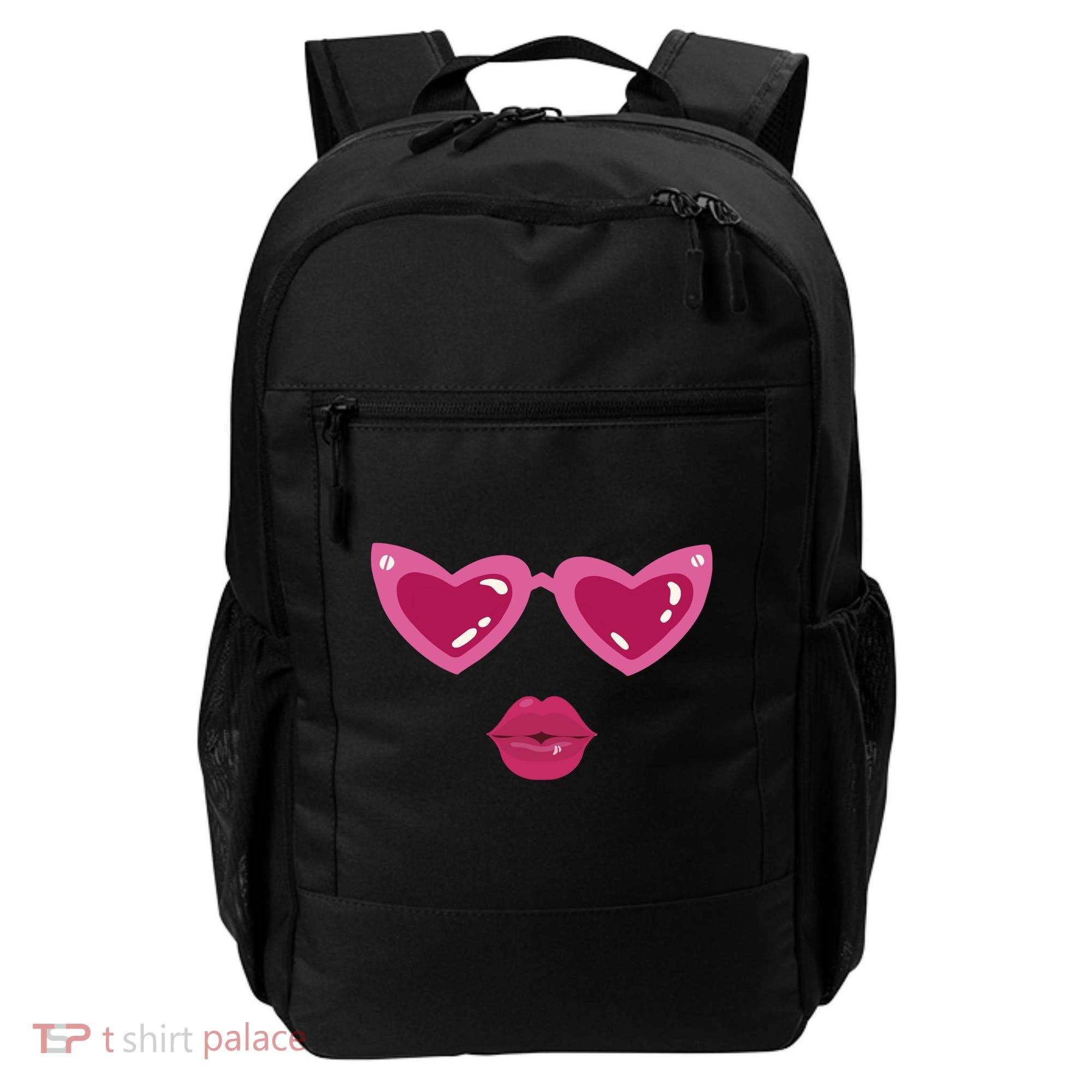 Heart Eyes Kiss Valentine Backpack