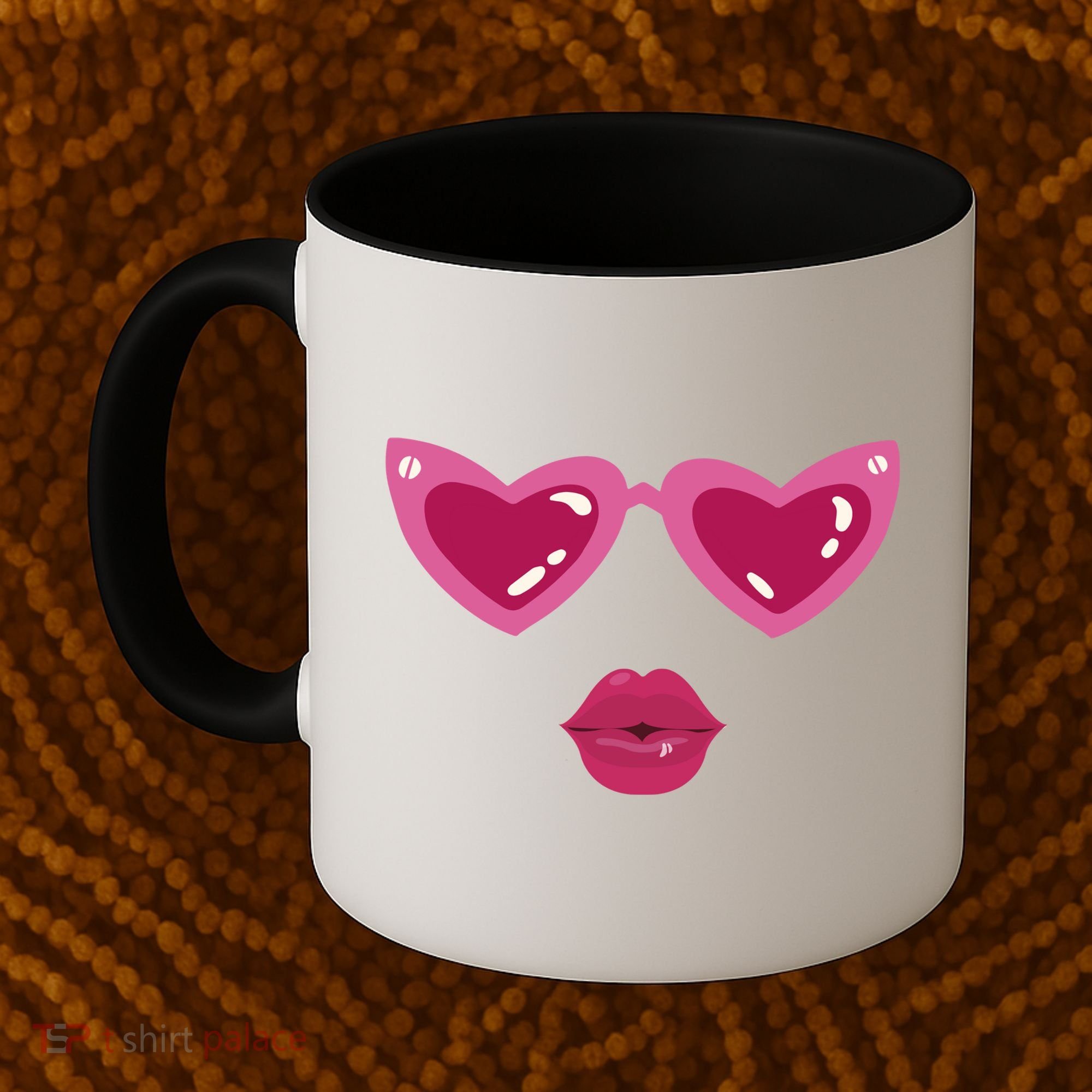 Heart Eyes Kiss Valentine Coffee Mug