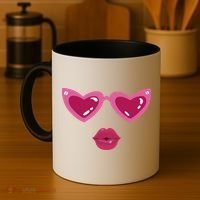 Heart Eyes Kiss Valentine Coffee Mug thumb 4