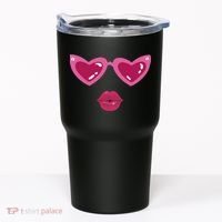 Heart Eyes Kiss Valentine Tumbler thumb 0