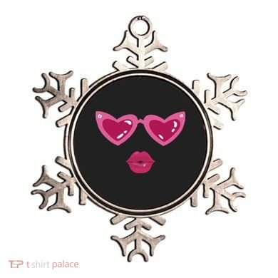 Heart Eyes Kiss Valentine Ornament