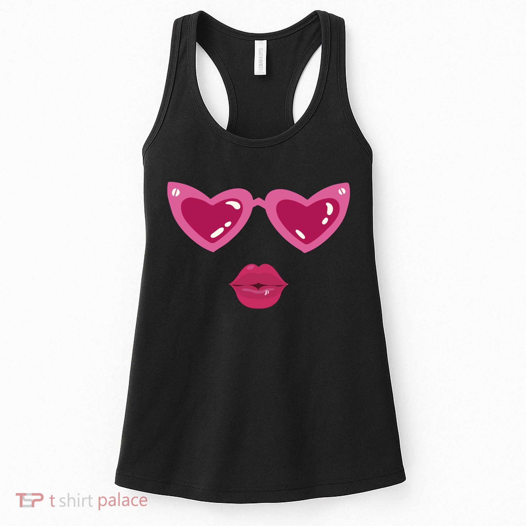 Heart Eyes Kiss Valentine Women's Tank Top